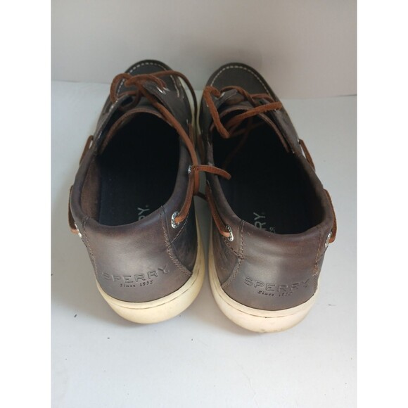 Sperry Men’s Brown Leather Boat Shoes Casual Lace Up Deck Shoes main image 5